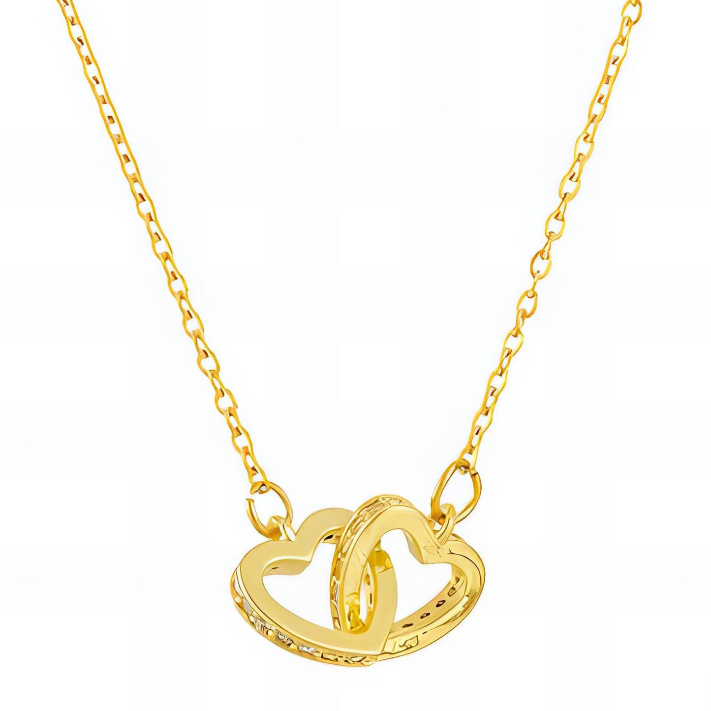 Gold Plated Eye Pendant Necklace with Cubic Zirconia - BWCL027