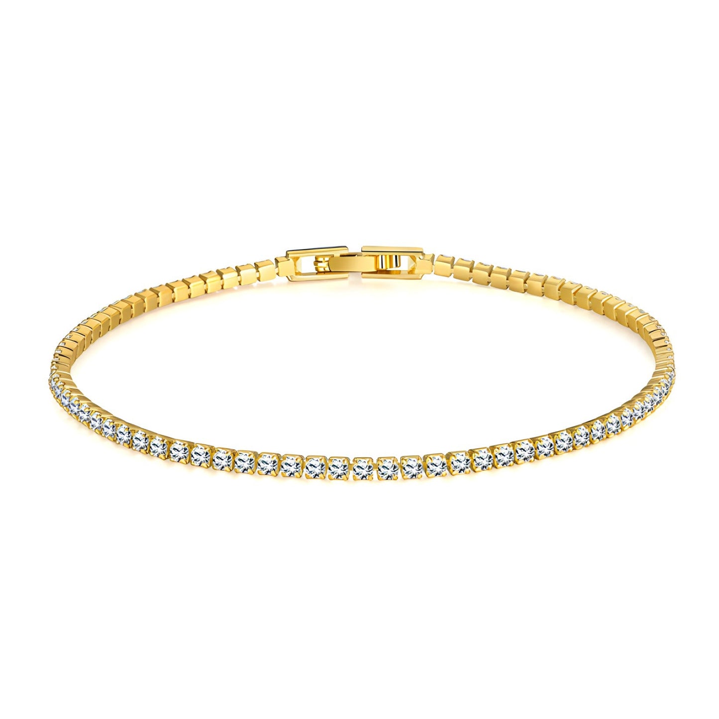 Delicate 18K Gold Plated Tennis Bracelet - BWBR057-001