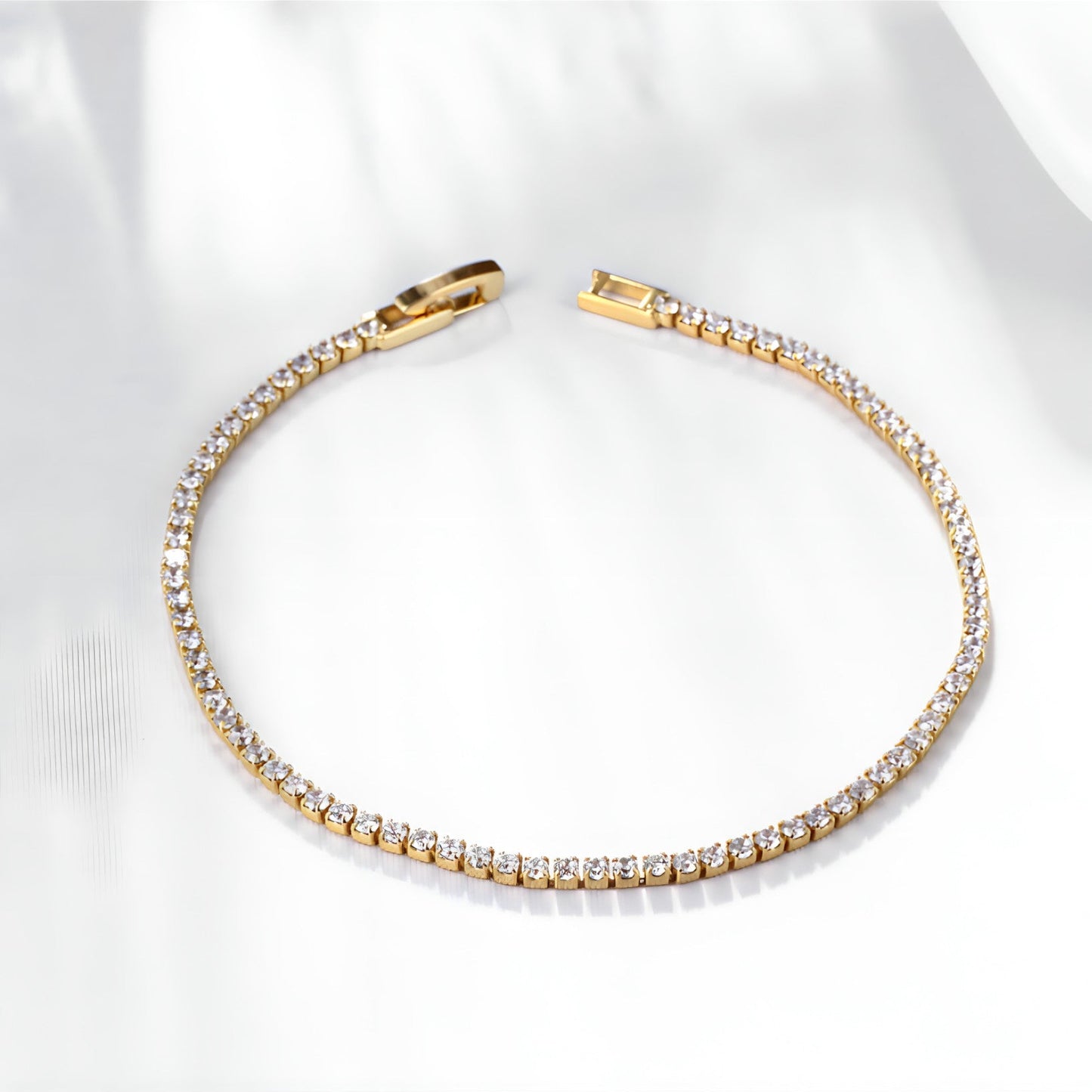 Delicate 18K Gold Plated Tennis Bracelet - BWBR057-001