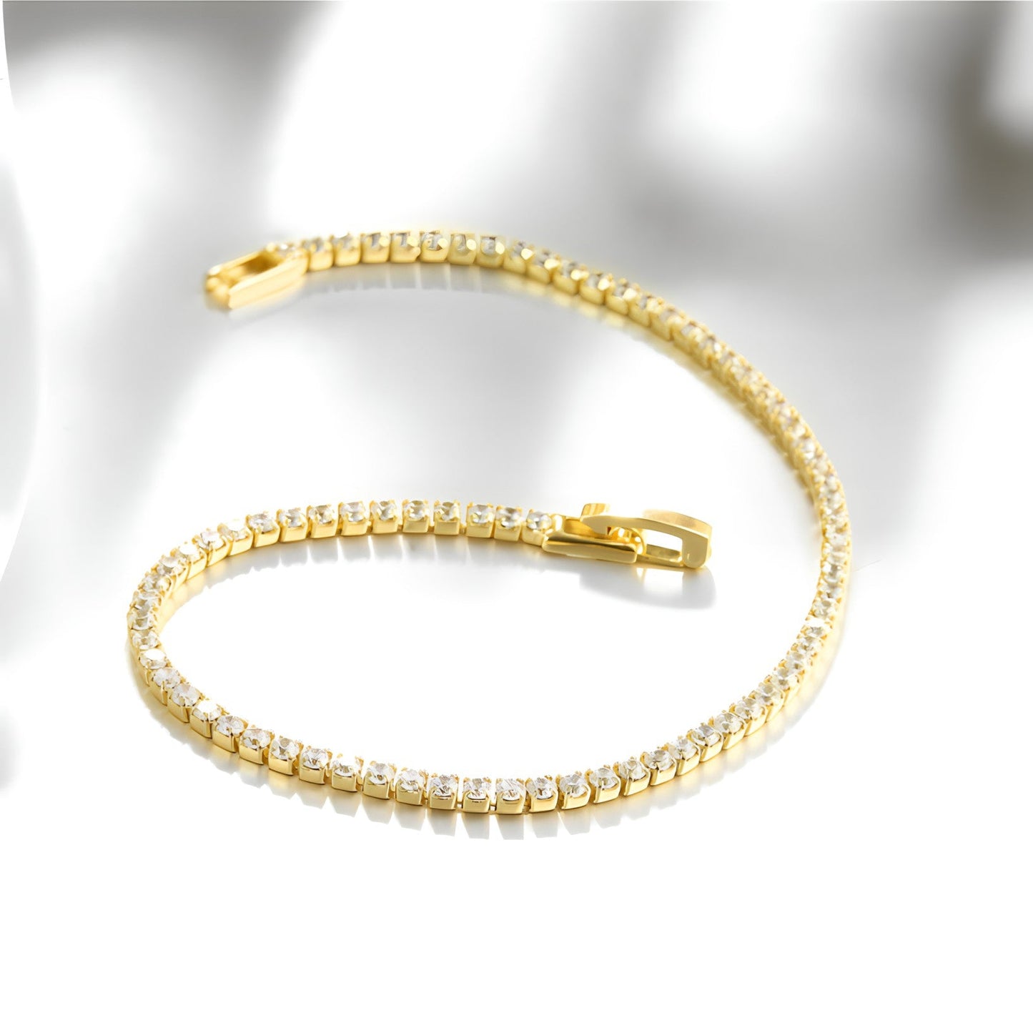 Delicate 18K Gold Plated Tennis Bracelet - BWBR057-001