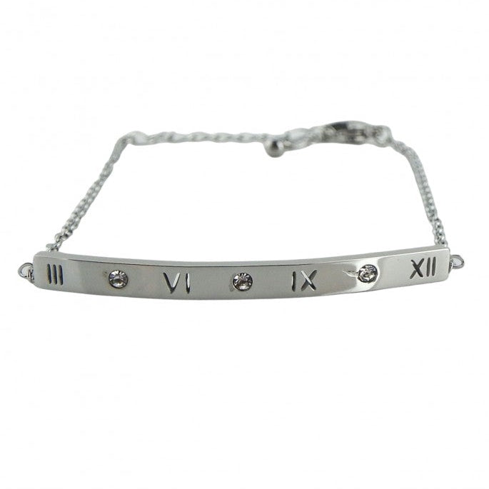 18K gold plated roman number chain bracelet - BWBR077-001