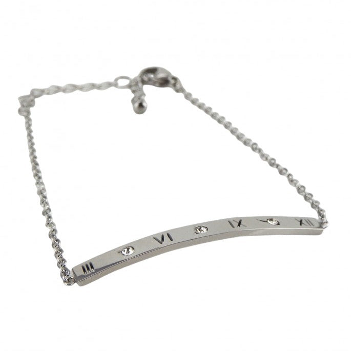 18K gold plated roman number chain bracelet - BWBR077-001