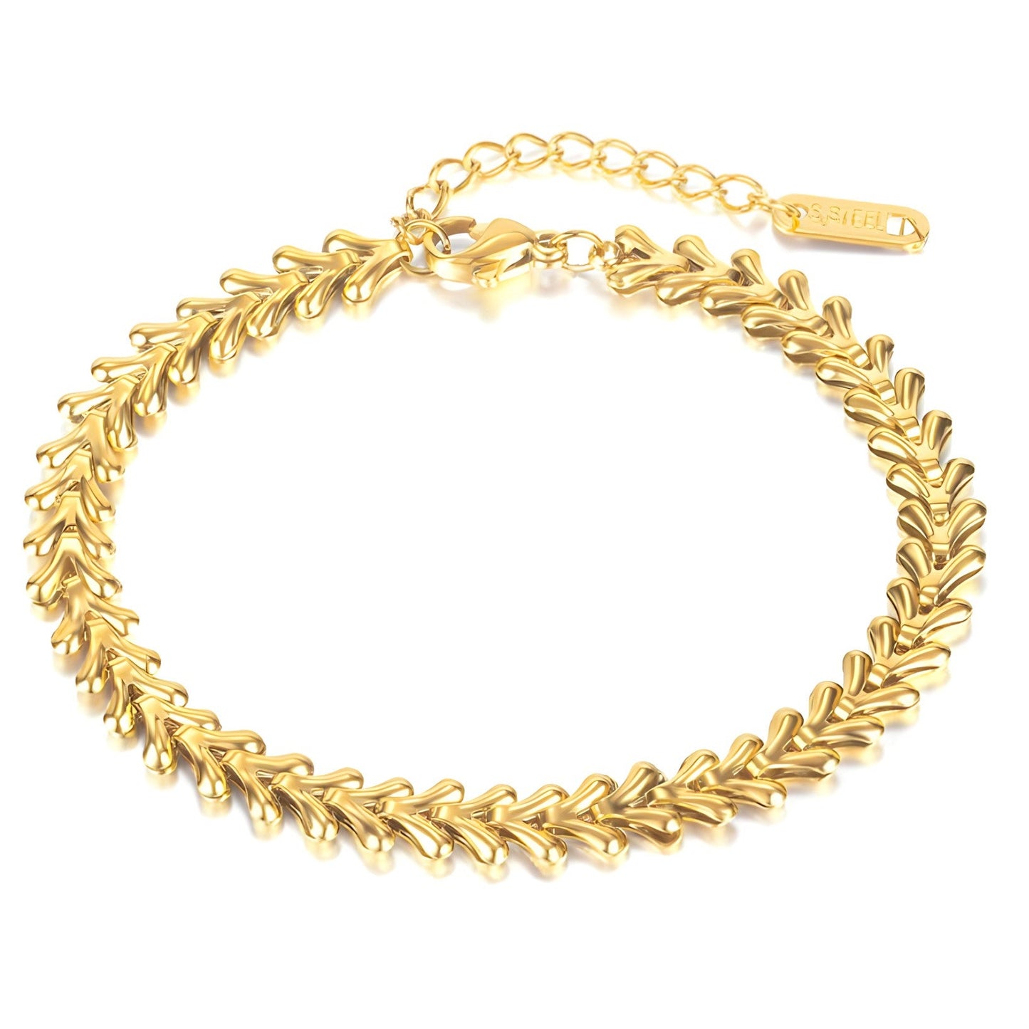 Golden Elegance Bracelet - Adjustable Chain - BWBR100-002