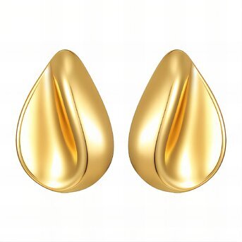 Boucles d'oreilles à tige en forme de larme plaquées or 18 carats - BWBO032